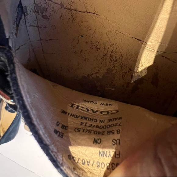 Coach blue upper suede 8.5b loafers… - Picture 6 of 6